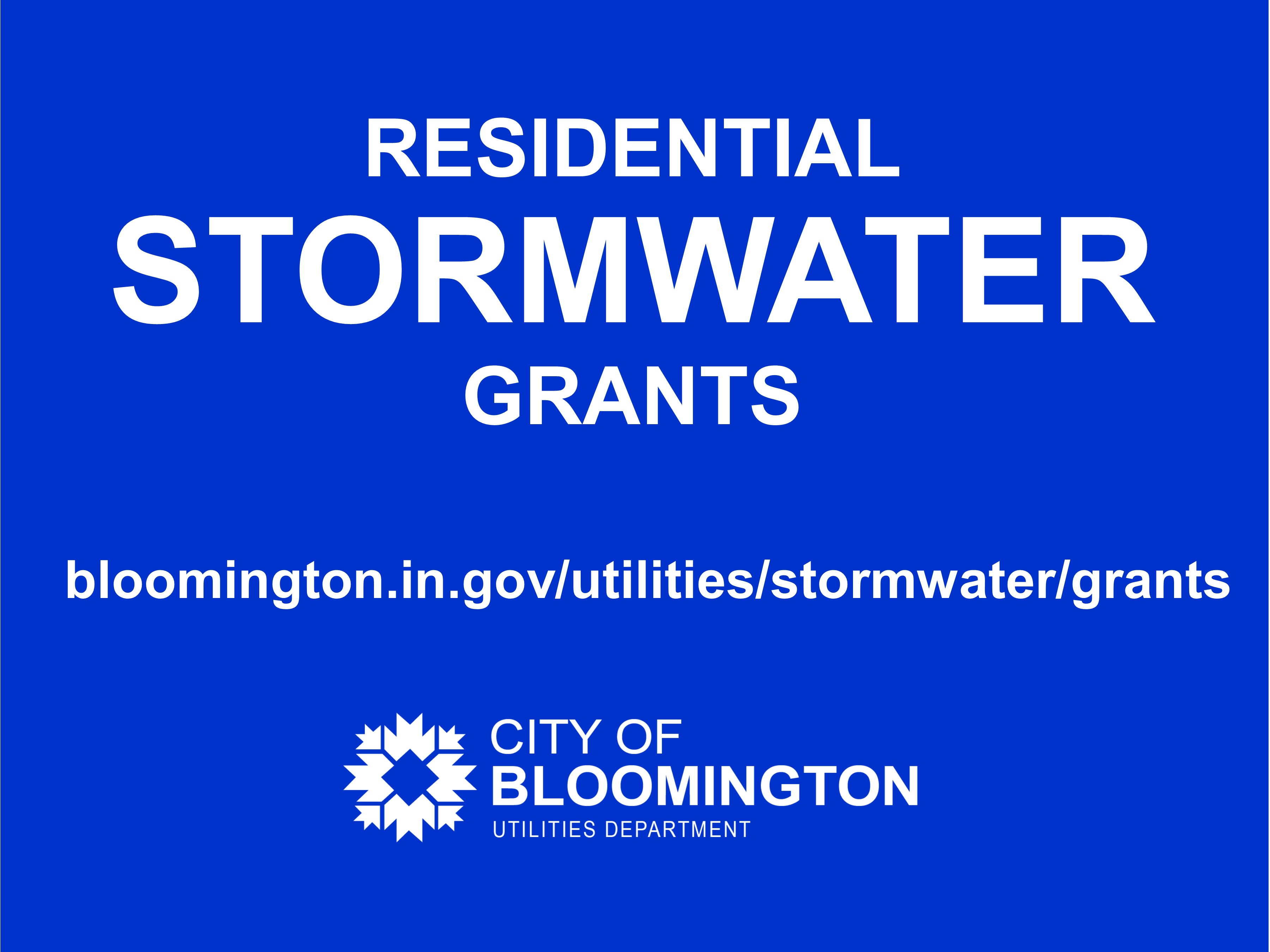 Stormwater Resources for Homeowners City of Bloomington, Indiana